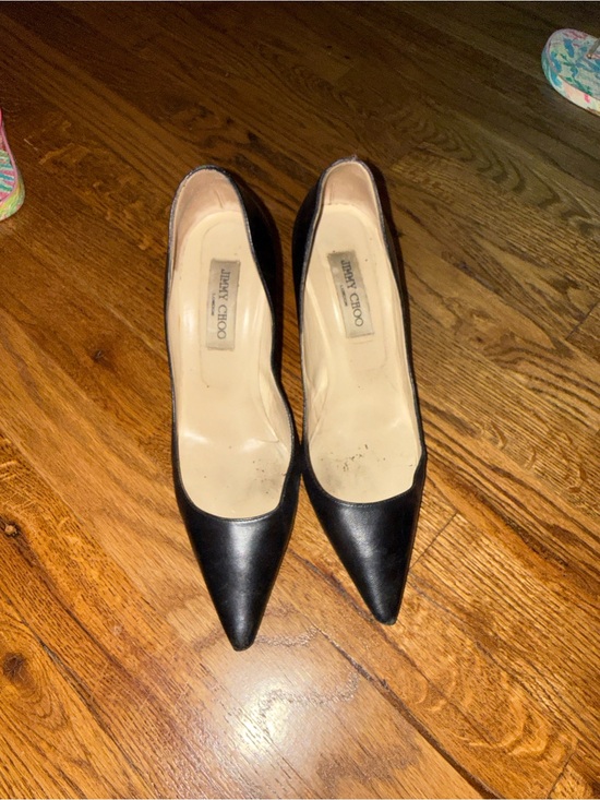 Jimmy Choo Shoes - Jimmy Choo London classic black leather pumps women’s size 38.5